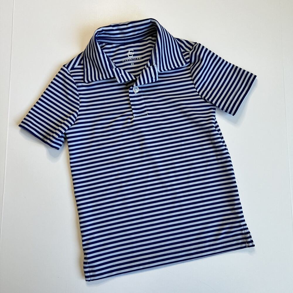 Class Club Blue Striped Polo 2/3 - Picture 2 of 7
